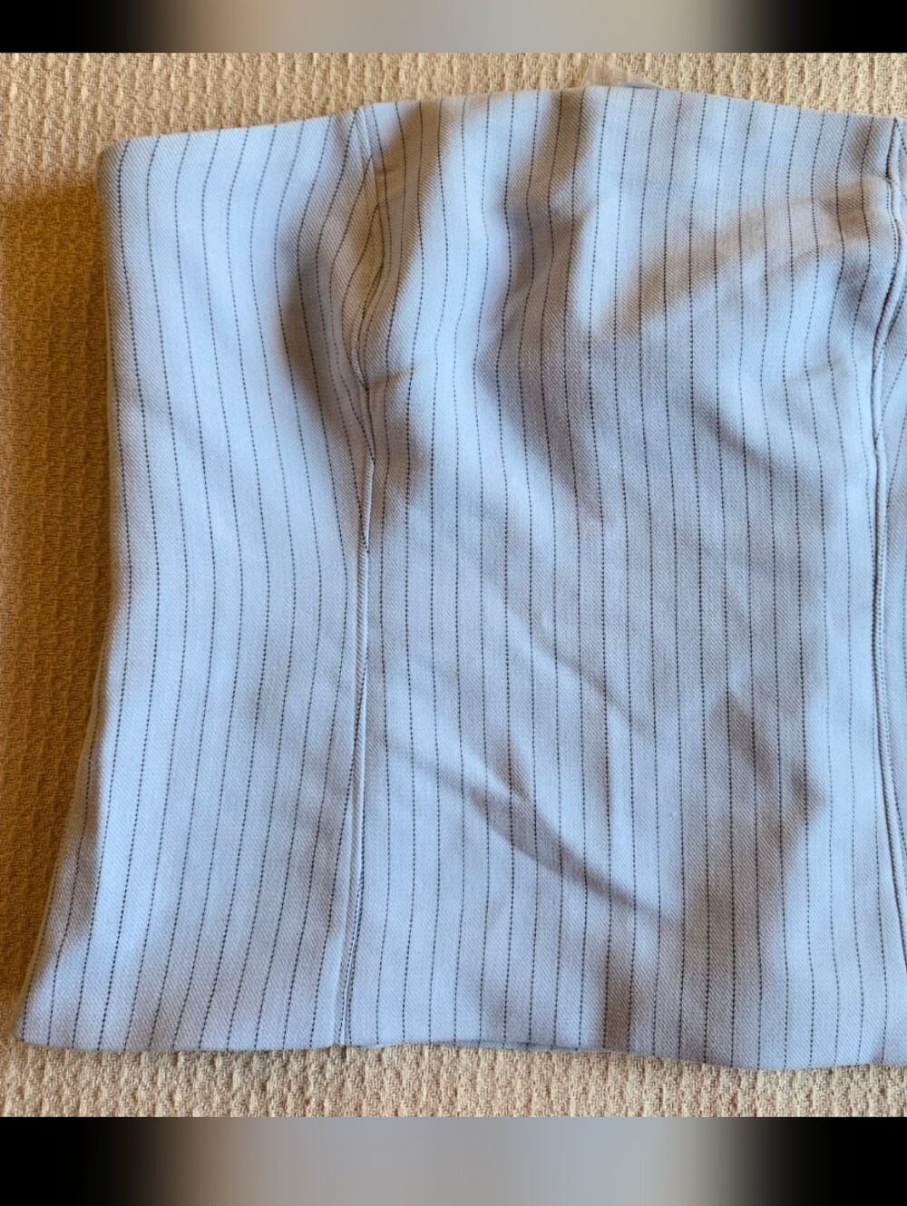 Strapless Fitted Top Light Blue Womens Medium Abercrombie & Fitch